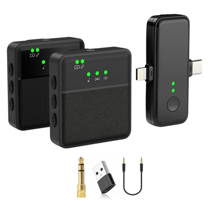 Draadloze Bluetooth clip-on lavaliermicrofoon voor haarscherp handsfree geluid