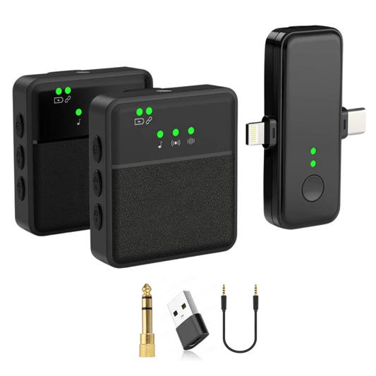 Draadloze Bluetooth clip-on lavaliermicrofoon voor haarscherp handsfree geluid