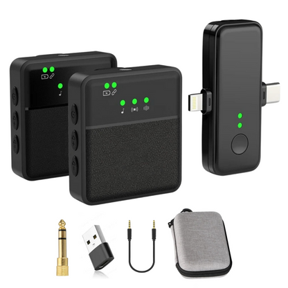 Draadloze Bluetooth clip-on lavaliermicrofoon voor haarscherp handsfree geluid