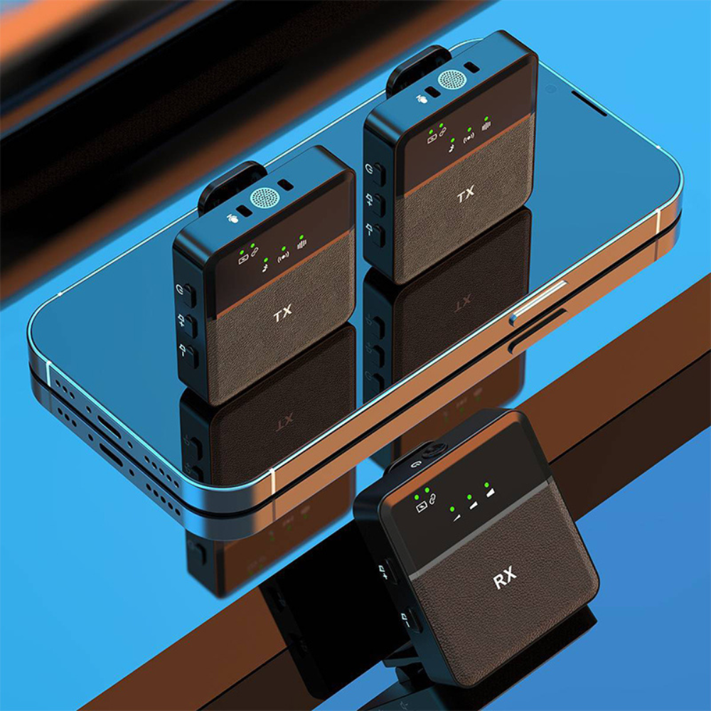 Draadloze Bluetooth clip-on lavaliermicrofoon voor haarscherp handsfree geluid
