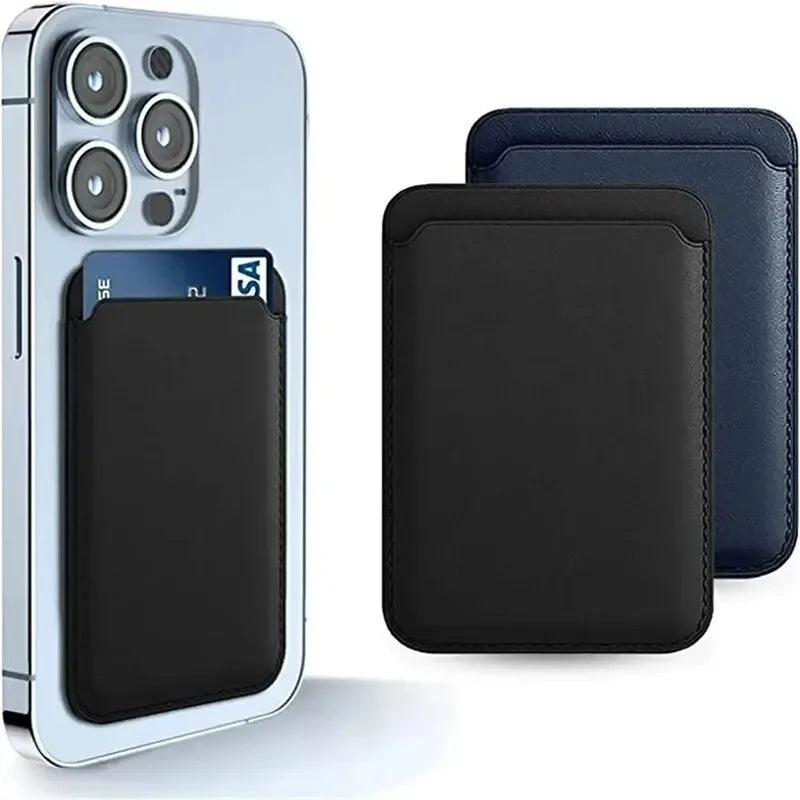Slim Magnetic Leather Card Wallet for iPhone