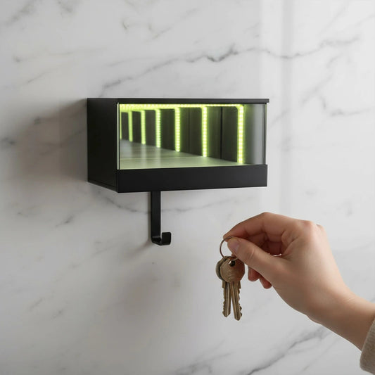 Infinity LED 3D-geprint autosleutelhouder — strak, verlichte sleutelorganizer
