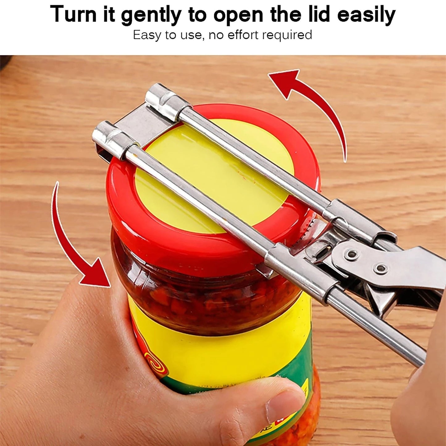 Premium Adjustable Stainless Steel Jar Opener - Versatile Multi-functional Kitchen Tool