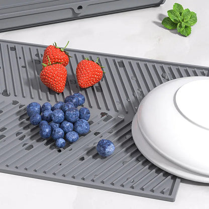 Premium Silicone Dish Drying Mat — Non-slip, Quick Drying, and Easy to Clean