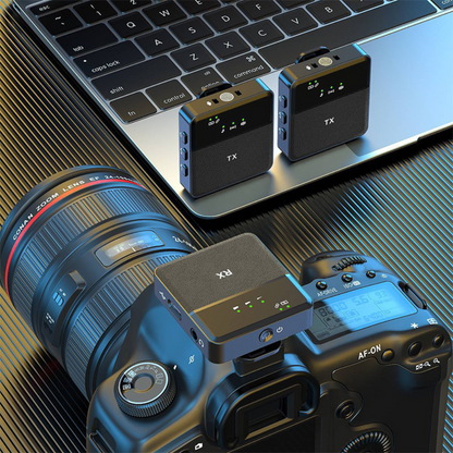 Draadloze Bluetooth clip-on lavaliermicrofoon voor haarscherp handsfree geluid