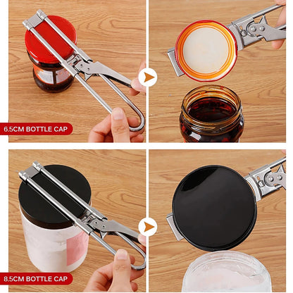 Premium Adjustable Stainless Steel Jar Opener - Versatile Multi-functional Kitchen Tool