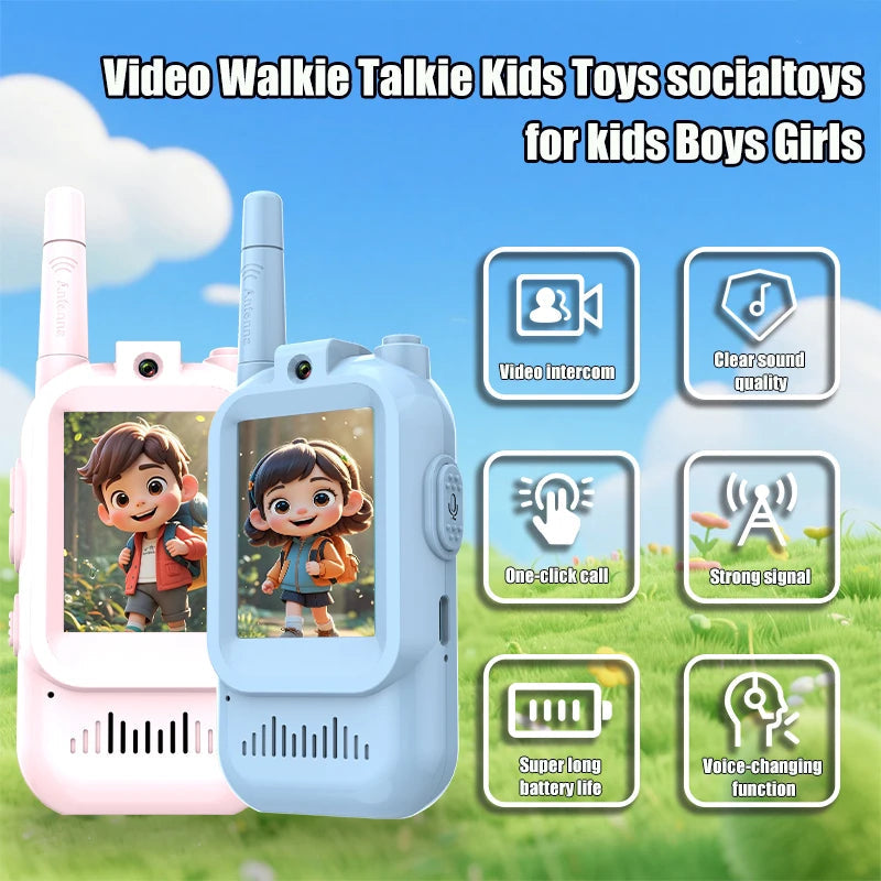2-piece children's video walkie-talkies