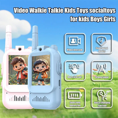 2-piece children's video walkie-talkies