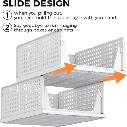 Stackable plastic drawer organizer for cabinets – Space-saving home storage solution