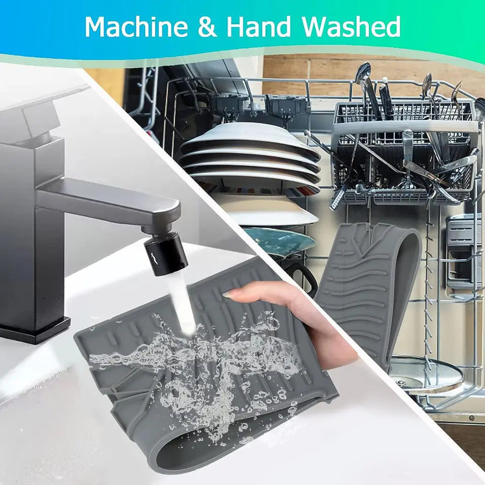 Silicone Sink Splash Guard - Flexible and Splash-Proof, Protection for Clean Countertops