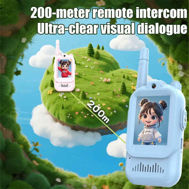 2-piece children's video walkie-talkies