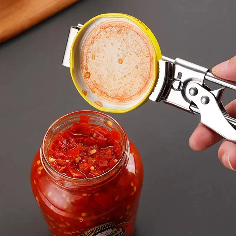 Premium Adjustable Stainless Steel Jar Opener - Versatile Multi-functional Kitchen Tool