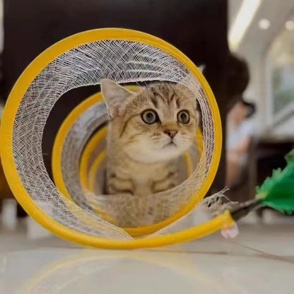 Foldable S-shaped Interactive Cat Tunnel