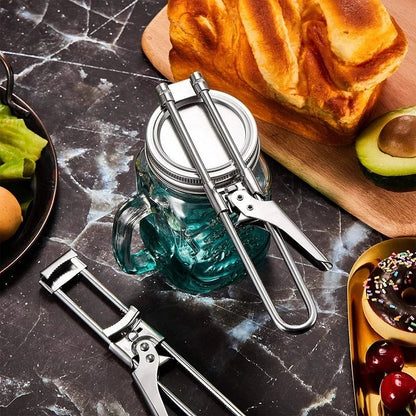 Premium Adjustable Stainless Steel Jar Opener - Versatile Multi-functional Kitchen Tool