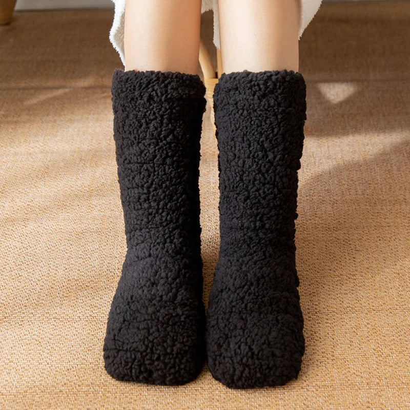 Cozy winter plush socks for indoors – ultra-soft warmth for cold days
