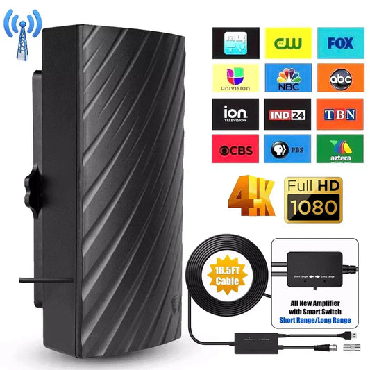 Ultralangeafstand Indoor HDTV-antenne voor 4K digitale TV — tot 600 mijlen