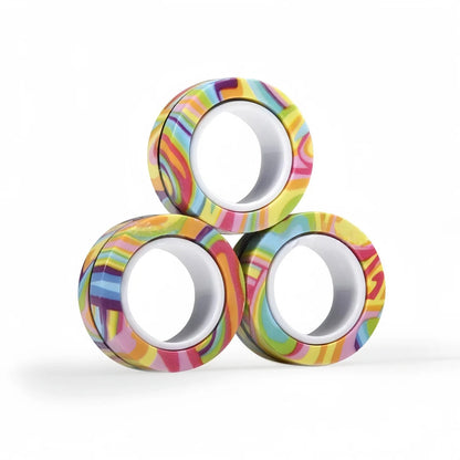 Magnetic Fidget Ring Spinner Set – Bevredigende Draai voor Stressverlichting en Focus
