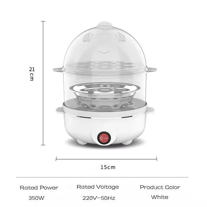 Double-layer Electric Egg Cooker - Multifunctional 2-in-1 Kitchen Appliance