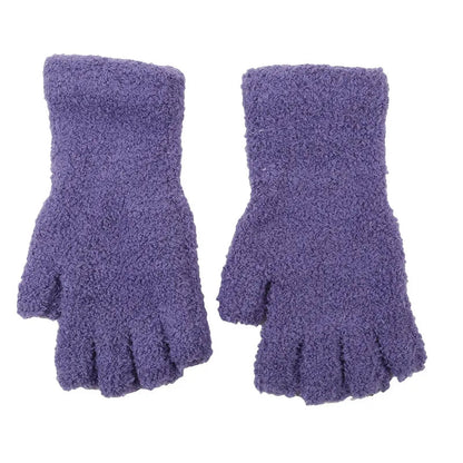 Cozy winter knitted fingerless gloves