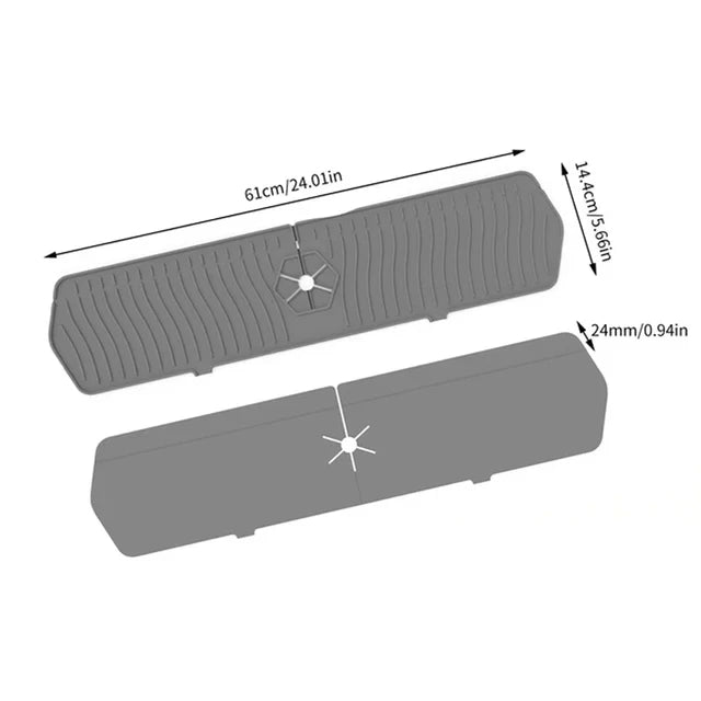 Silicone Sink Splash Guard - Flexible and Splash-Proof, Protection for Clean Countertops