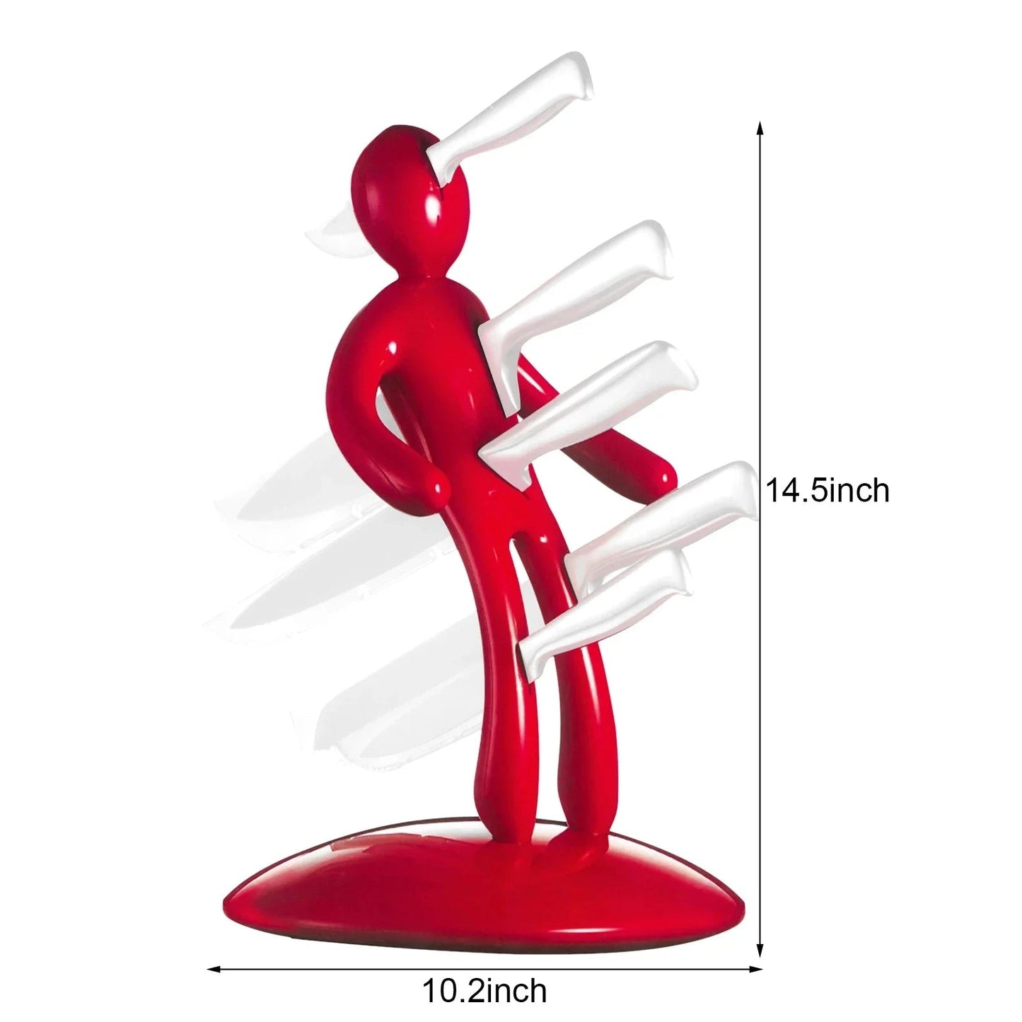 Creative Humanoid Kitchen Knife Holder Set – Fun and Functional Knife Storage for Your Countertop