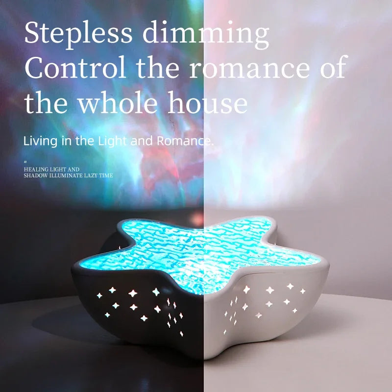 Starfish Ocean Wave Night Light Projector — Soothing Sea Glow for Sleep and Relaxation