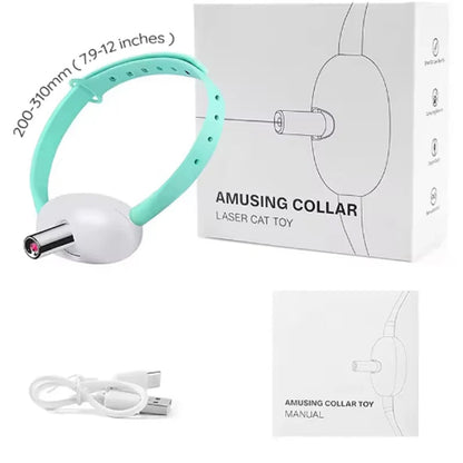 Rechargeable interactive laser collar for cats with USB charging for endless fun