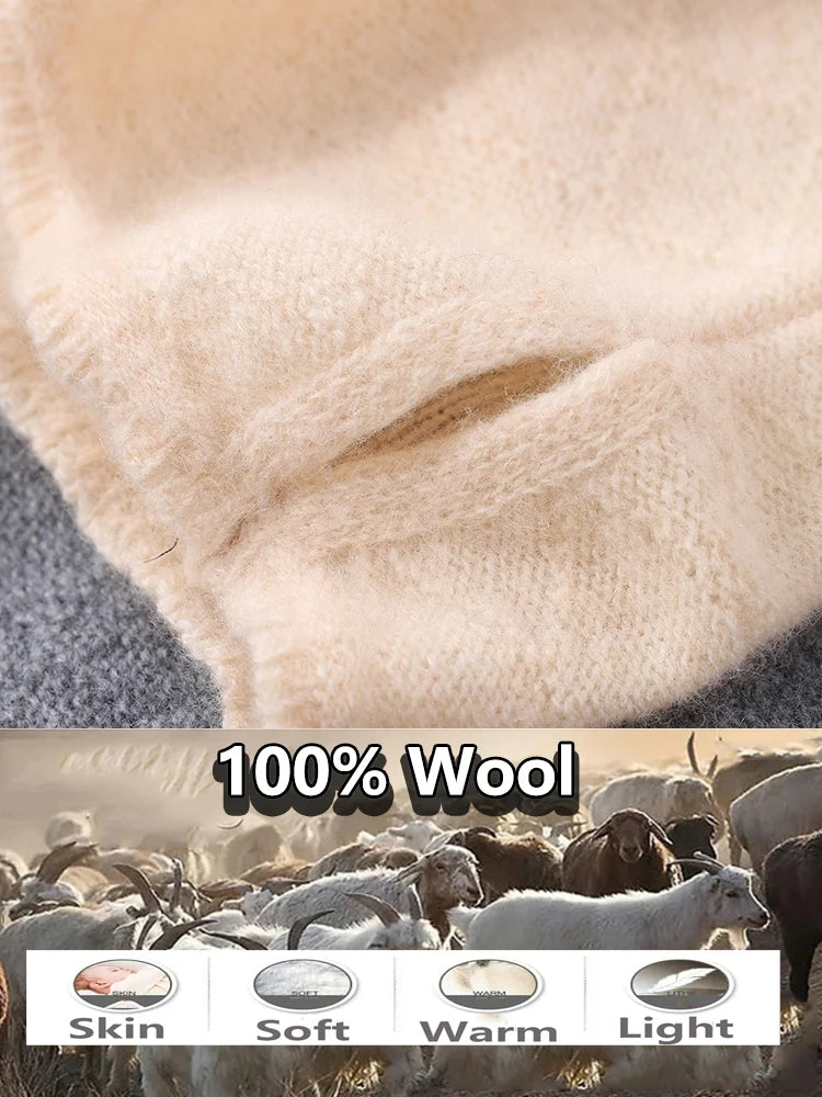 Cozy Merino Wool Face Mask and Winter Scarf Set