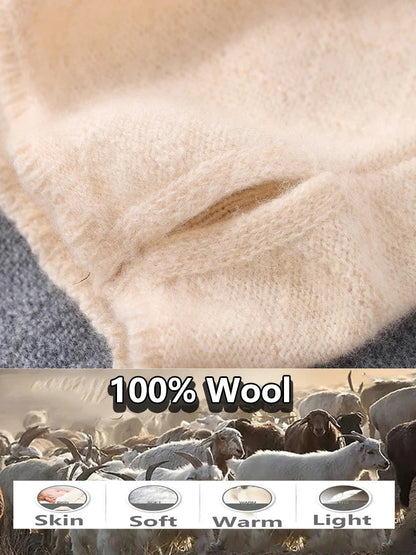 Cozy Merino Wool Face Mask and Winter Scarf Set