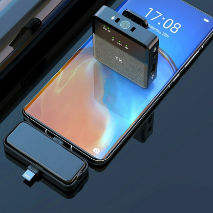 Draadloze Bluetooth clip-on lavaliermicrofoon voor haarscherp handsfree geluid