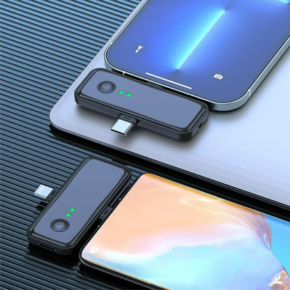 Draadloze Bluetooth clip-on lavaliermicrofoon voor haarscherp handsfree geluid