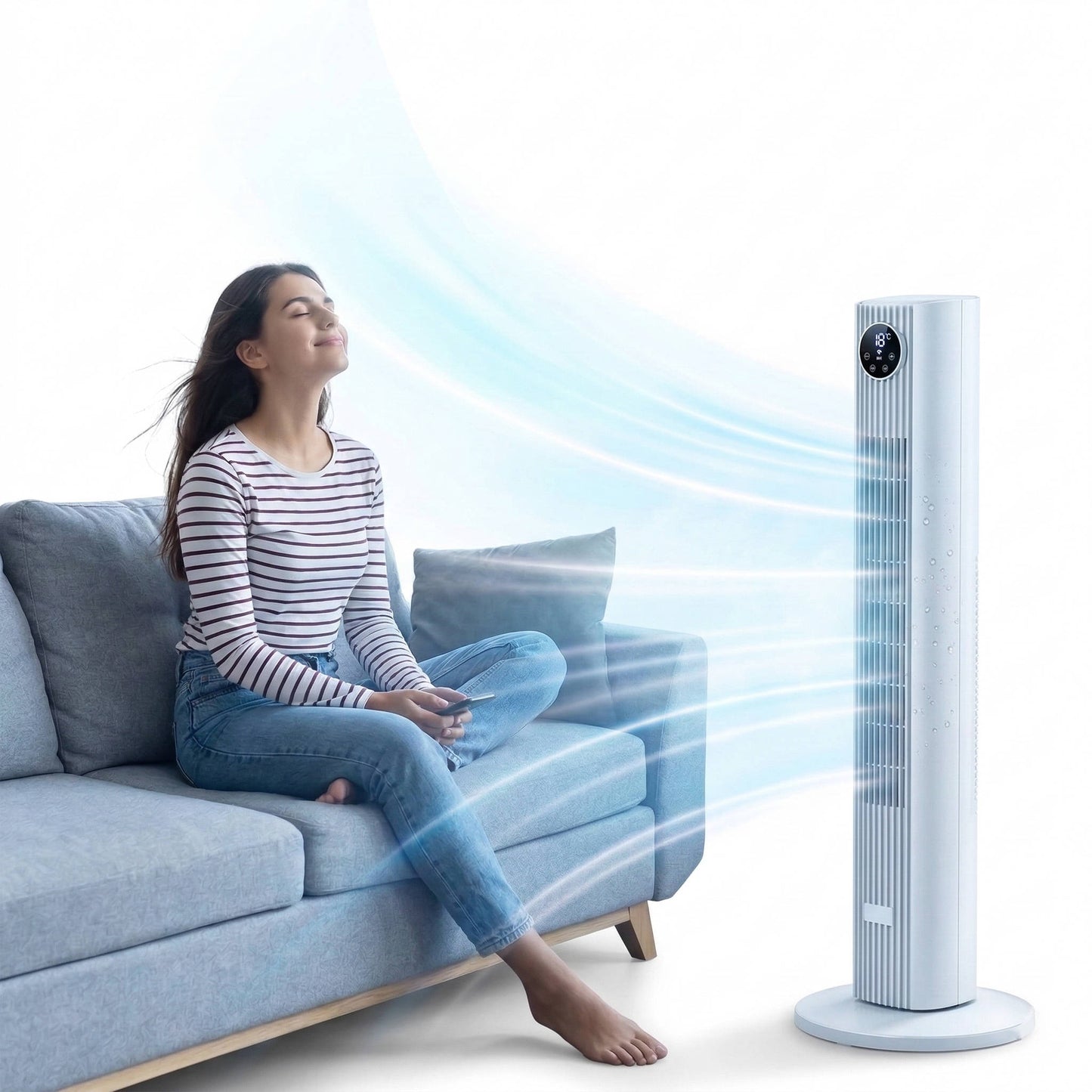 Portable Air Conditioner Unit - Windowless AC for Bedroom & Apartment, Compact Room Cooler