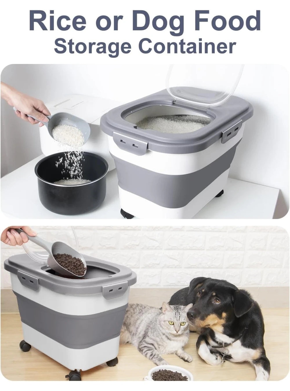 Large Capacity Collapsible Food Storage Container