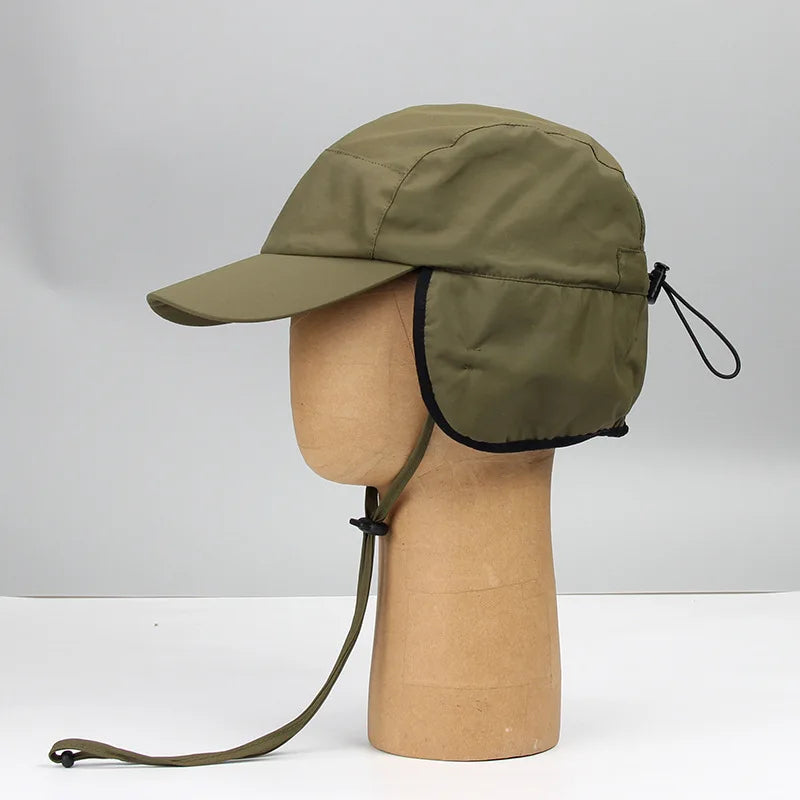 Snug winter bomber hat with earflaps for warmth and style