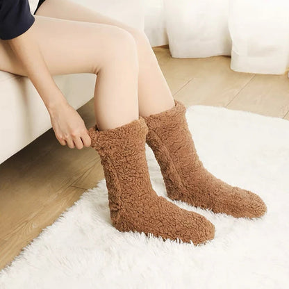 Cozy winter plush socks for indoors – ultra-soft warmth for cold days