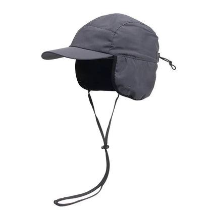 Snug winter bomber hat with earflaps for warmth and style