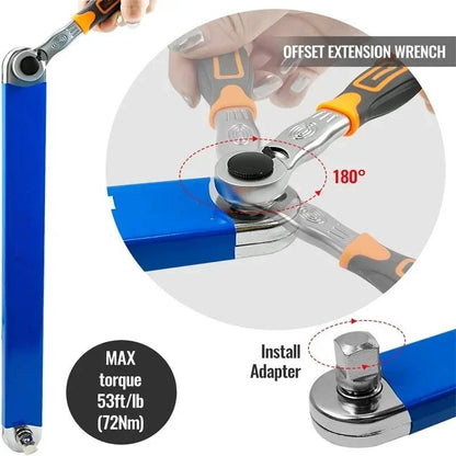 Extendable wrench for tight spaces