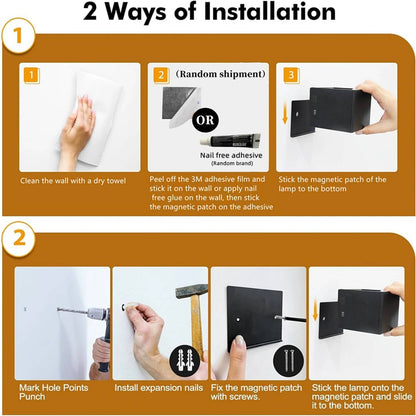 Smart indoor wall light with motion sensor and remote control