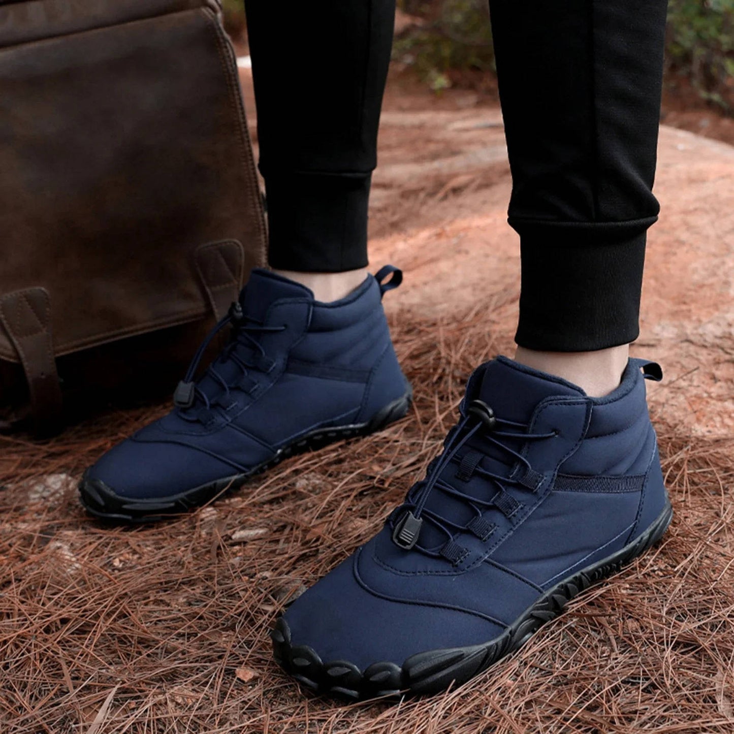 Cozy fleece-lined winter barefoot shoes - waterproof and snowproof