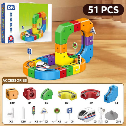 Magnetic Train Track Playset – Build, Connect, and Create Endless Rail Adventures