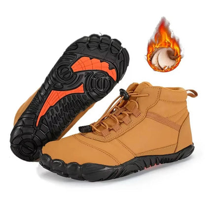 Cozy fleece-lined winter barefoot shoes - waterproof and snowproof