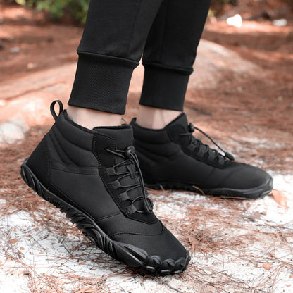 Cozy fleece-lined winter barefoot shoes - waterproof and snowproof