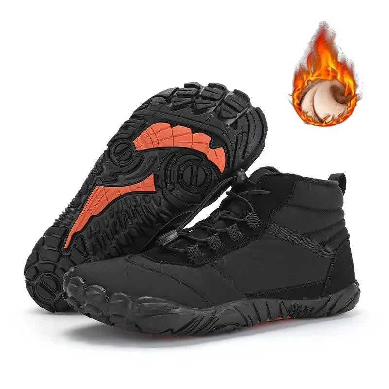 Cozy fleece-lined winter barefoot shoes - waterproof and snowproof