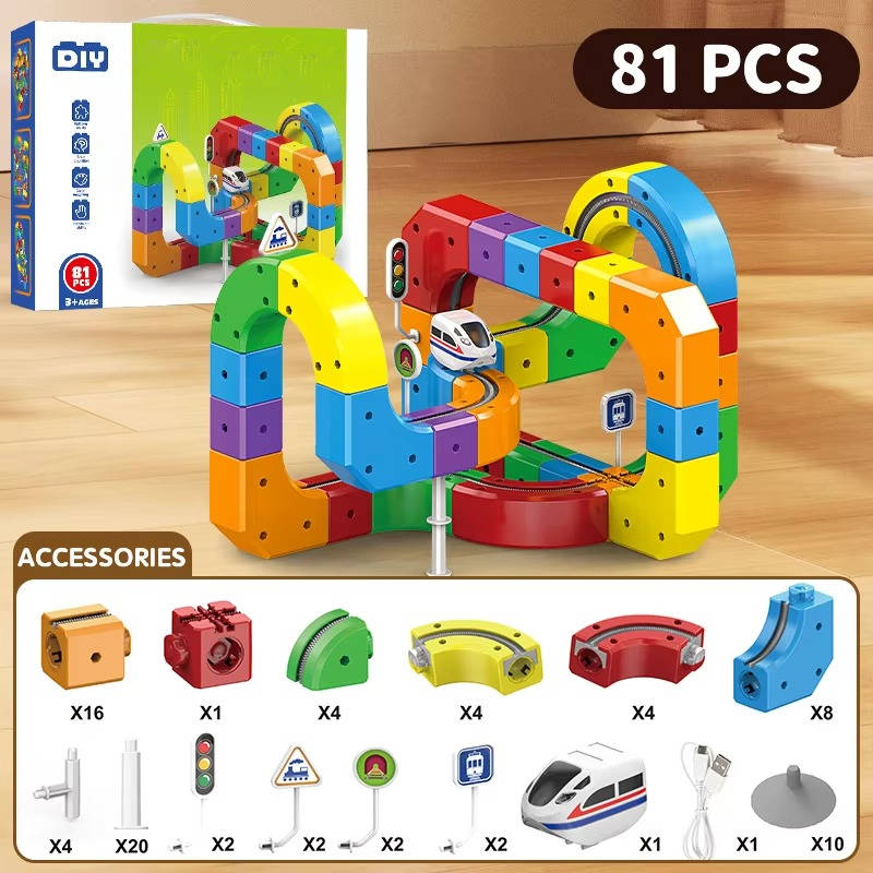 Magnetic Train Track Playset – Build, Connect, and Create Endless Rail Adventures