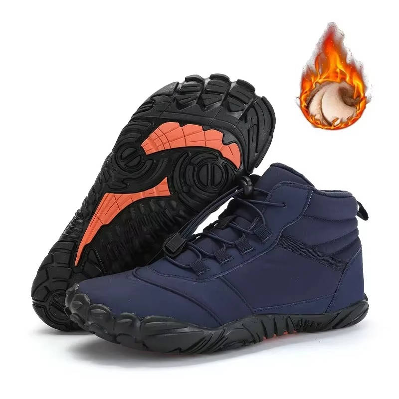 Cozy fleece-lined winter barefoot shoes - waterproof and snowproof