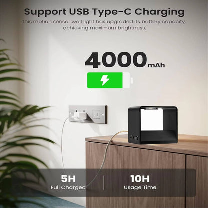 Smart indoor wall light with motion sensor and remote control
