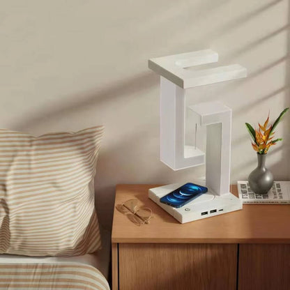 Floating lamp with built-in wireless charger
