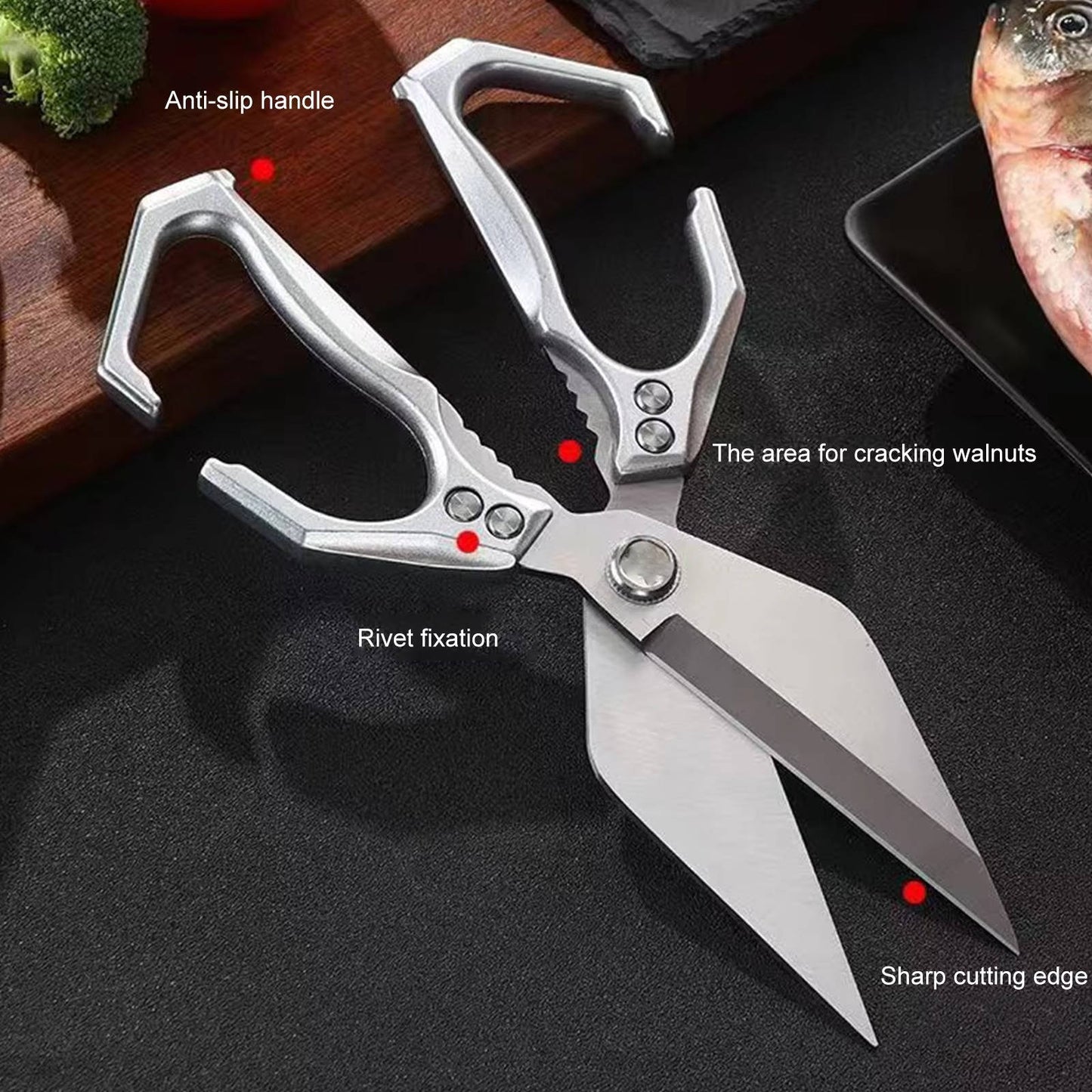 Premium Kitchen Shears - Versatile, Robust Scissors for Everyday Cooking