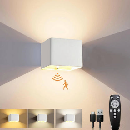 Smart indoor wall light with motion sensor and remote control