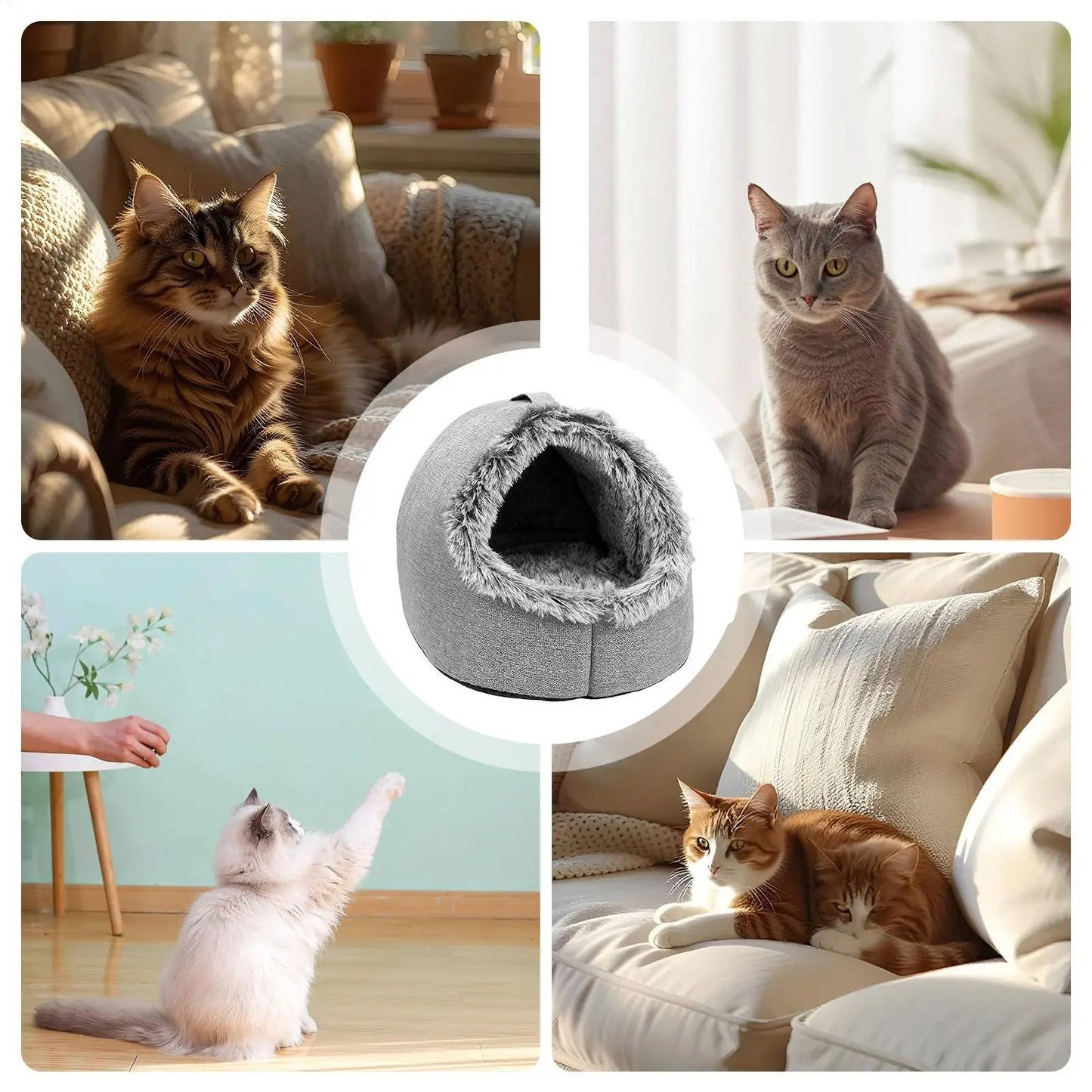 Knus kattenbed voor de winter
